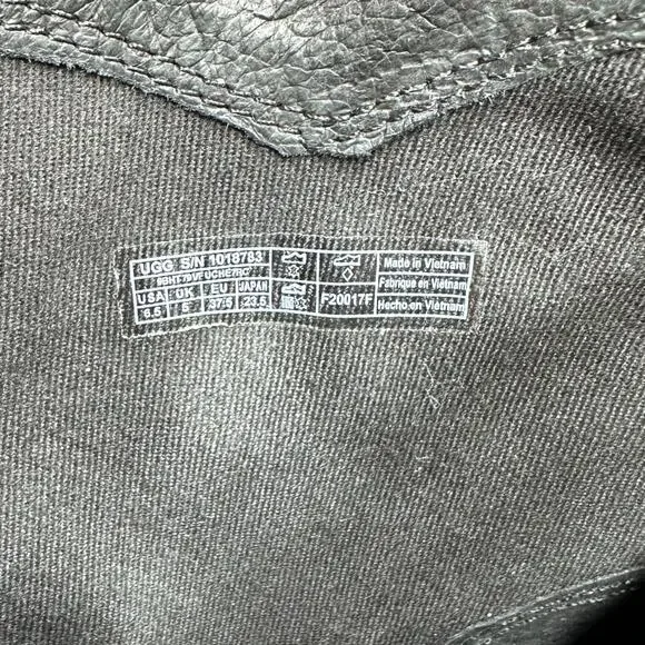 UGG Women's Fraise Whipstitch Suede Ankle Boots in Black, Size 6.5 - Picture 6 of 6